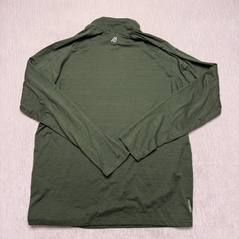 Eddie Bauer Quarter Zip Jersey Motion Free Dry Shirt Mens Large Green Stretch - Picture 12 of 13
